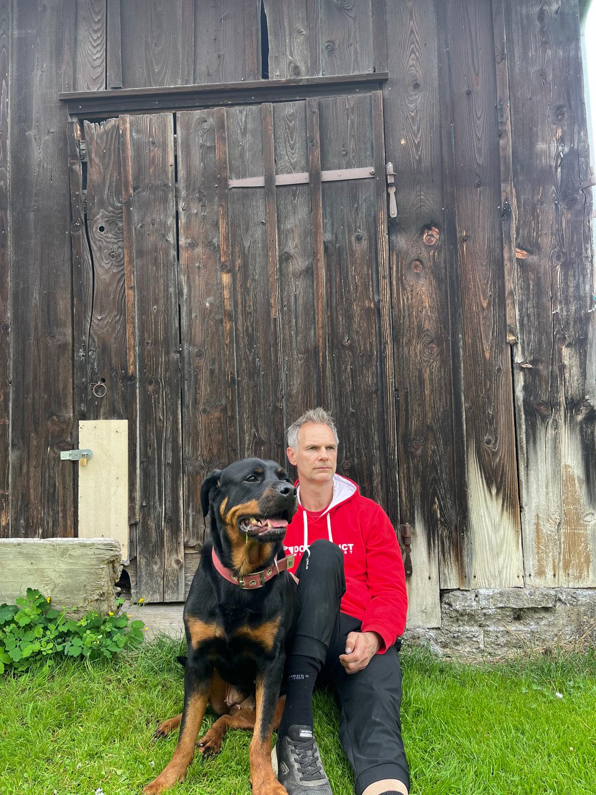 Patrick mit Rottweiler